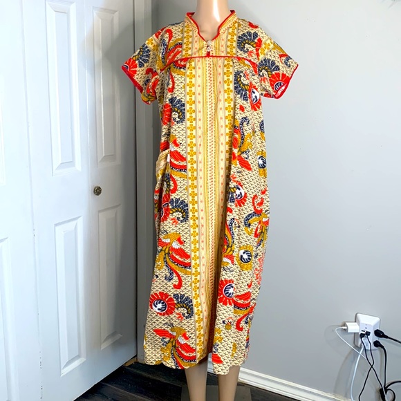 Vintage Mod Dress Mumu Summer Dress Retro - Picture 3 of 6